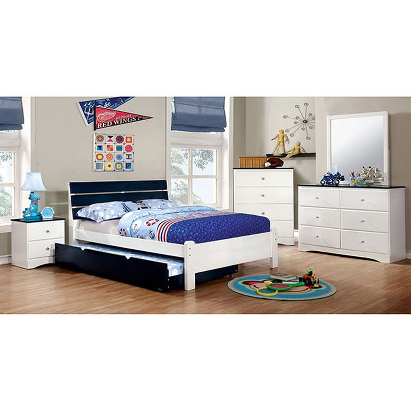 Kimmel White/Blue Mirror - Ornate Home
