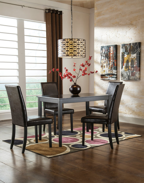 Kimonte Dark Brown Dining Table and 4 Chairs (Online Special Price) - Ornate Home