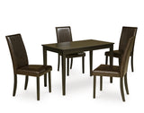Kimonte Dark Brown Dining Table and 4 Chairs - Ornate Home