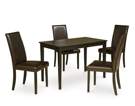 Kimonte Dark Brown Dining Table and 4 Chairs - Ornate Home
