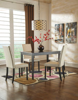 Kimonte Faux Leather Dining Room Set / 5pc (Online Special Price) - Ornate Home