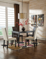 Kimonte Faux Leather Dining Room Set / 5pc (Online Special Price) - Ornate Home