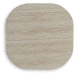 Kimora Beige/Dark Brown Outdoor End Table - Ornate Home