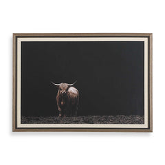 King Of The Hill Multicolor Framed Bovine Print - Ornate Home