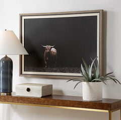 King Of The Hill Multicolor Framed Bovine Print - Ornate Home