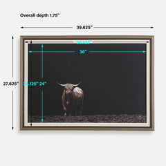 King Of The Hill Multicolor Framed Bovine Print - Ornate Home