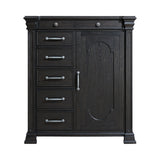 Kings Court Black 1 Door and 7-Drawer Chest - Ornate Home