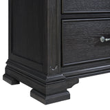 Kings Court Black 1 Door and 7-Drawer Chest - Ornate Home
