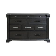 Kings Court Black 10-Drawer Dresser - Ornate Home