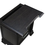 Kings Court Black 3-Drawer Nightstand (Sliding Top) - Ornate Home