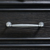 Kings Court Black 3-Drawer Nightstand (Sliding Top) - Ornate Home