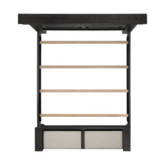 Kings Court Black 3-Piece King Storage Bedroom Set - Ornate Home