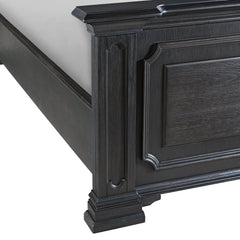 Kings Court Black 3-Piece Queen Storage Bedroom Set with 2 Nightstands - Ornate Home