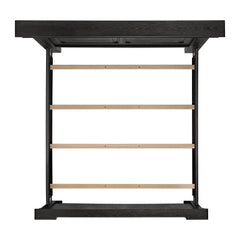 Kings Court Black 4-Piece King Bedroom Set with 2 Nightstands & Dresser - Ornate Home