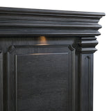 Kings Court Black 4-Piece King Storage Bedroom Set with 2 Nightstands & Chest - Ornate Home