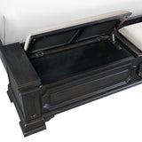 Kings Court Black 4-Piece King Storage Bedroom Set with 2 Nightstands & Dresser - Ornate Home