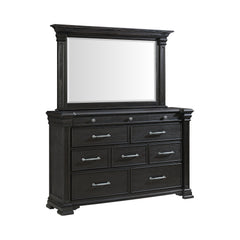 Kings Court Black 5-Piece King Storage Bedroom Set - Ornate Home