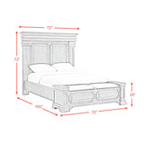 Kings Court Black 5-Piece Queen Storage Bedroom Set with 2 Nightstands, Dresser & Chest - Ornate Home