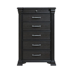 Kings Court Black 6-Drawer Chest - Ornate Home