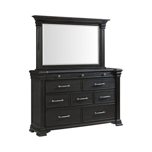 Kings Court Black Dresser & Mirror Set - Ornate Home