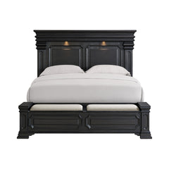 Kings Court Black King Storage Bed - Ornate Home