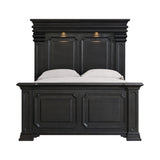 Kings Court Black Queen Bed - Ornate Home
