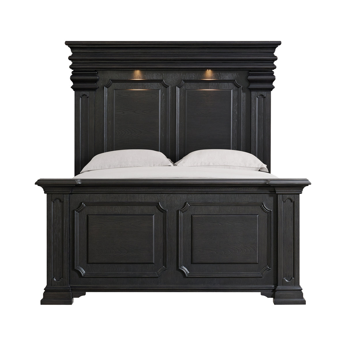 Kings Court Black Queen Bed - Ornate Home