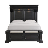 Kings Court Black Queen Storage Bed - Ornate Home