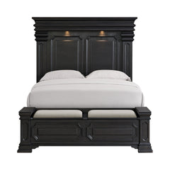 Kings Court Black Queen Storage Bed - Ornate Home