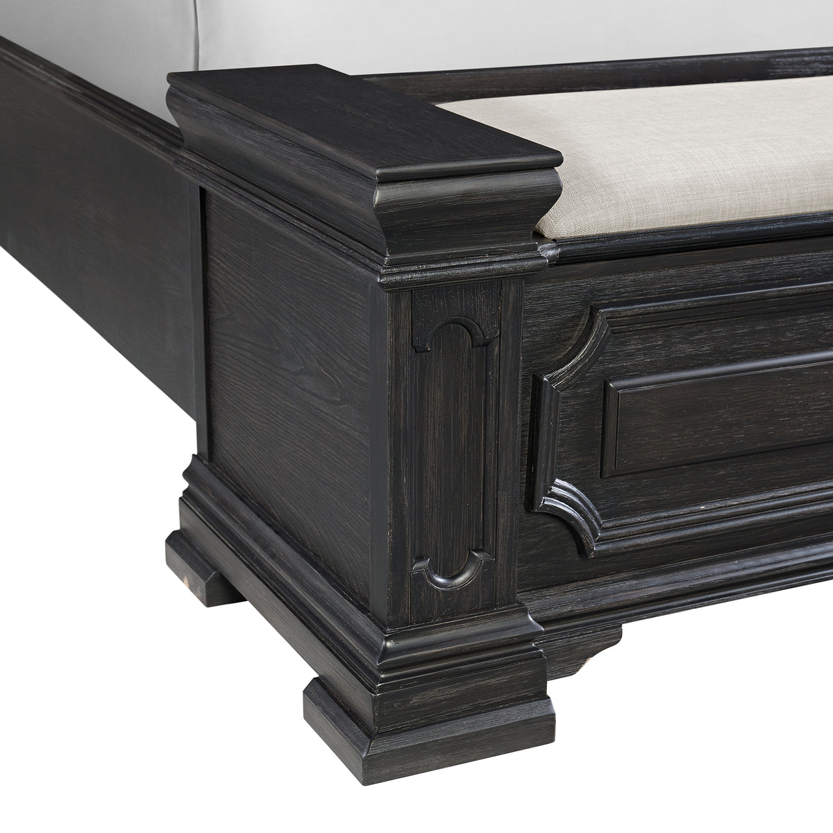 Kings Court Black Queen Storage Bed - Ornate Home