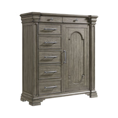 Kings Court Grey 1 Door and 7-Drawer Chest - Ornate Home