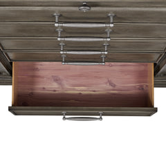 Kings Court Grey 1 Door and 7-Drawer Chest - Ornate Home