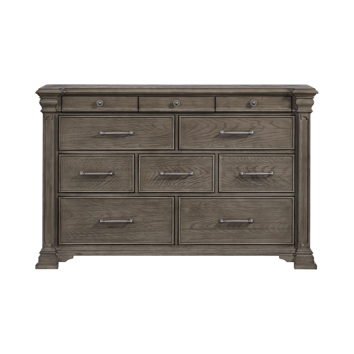 Kings Court Grey 10-Drawer Dresser - Ornate Home