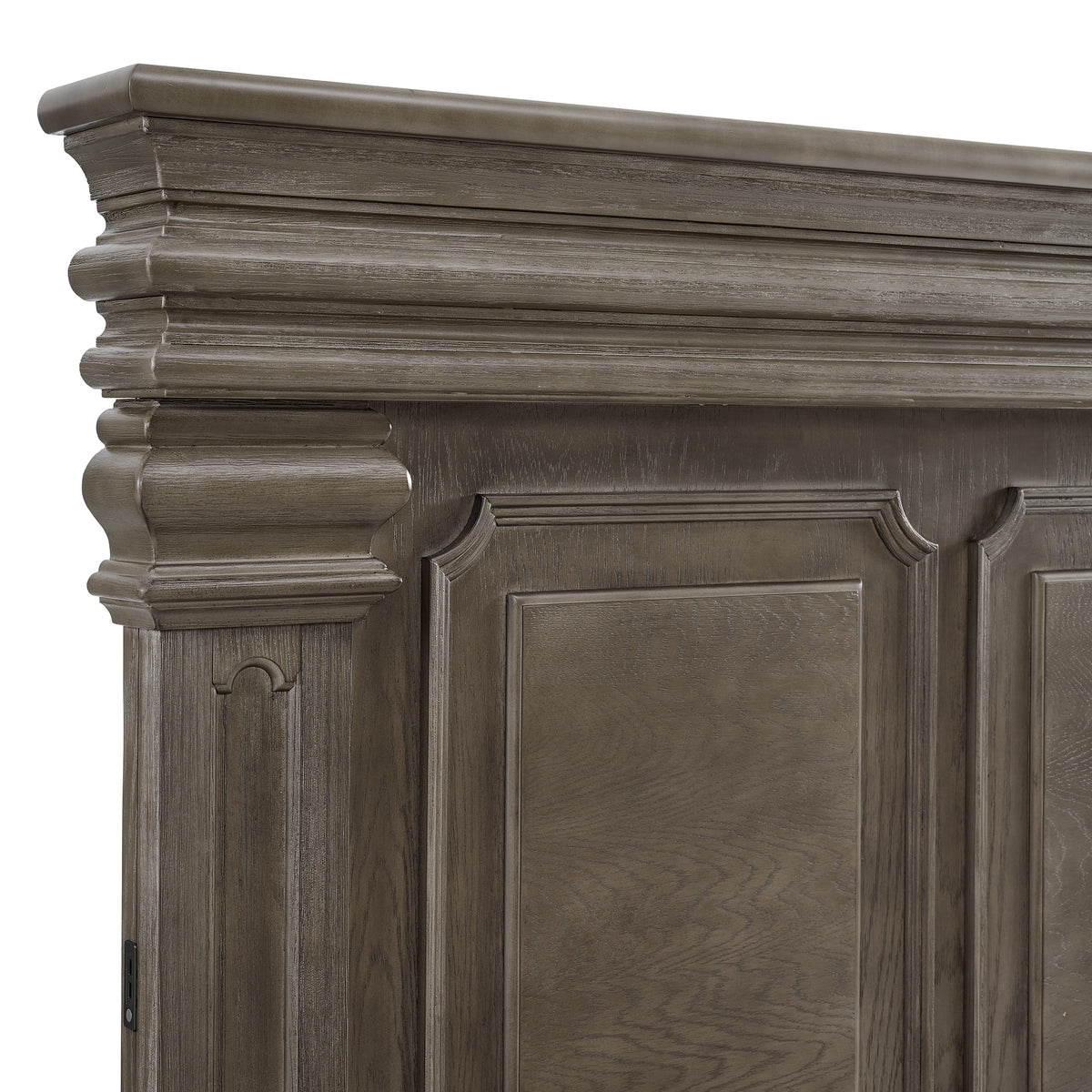 Kings Court Grey 3-Piece King Bedroom Set with 2 Nightstands - Ornate Home