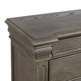 Kings Court Grey 3-Piece King Bedroom Set with 2 Nightstands - Ornate Home