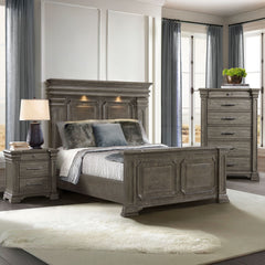 Kings Court Grey 3-Piece Queen Bedroom Set