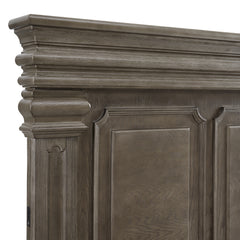 Kings Court Grey 3-Piece Queen Bedroom Set with 2 Nightstands - Ornate Home