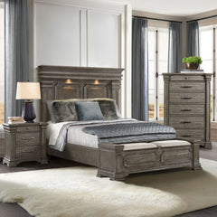 Kings Court Grey 3-Piece Queen Storage Bedroom Set