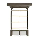 Kings Court Grey 3-Piece Queen Storage Bedroom Set with 2 Nightstands - Ornate Home
