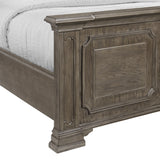 Kings Court Grey 4-Piece King Bedroom Set with 2 Nightstands & Dresser - Ornate Home