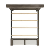 Kings Court Grey 4-Piece King Storage Bedroom Set with 2 Nightstands & Chest - Ornate Home