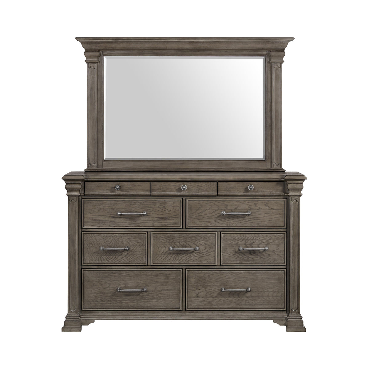 Kings Court Grey Dresser & Mirror Set - Ornate Home