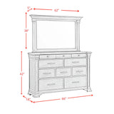 Kings Court Grey Dresser & Mirror Set - Ornate Home