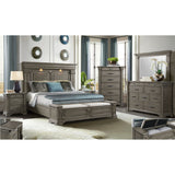 Kings Court Grey King Storage Bed - Ornate Home