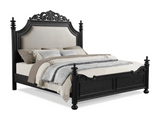 Kingsbury Black King Arched Bed - Ornate Home