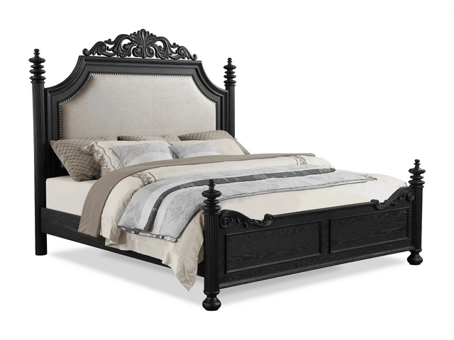 Kingsbury Black King Arched Bed - Ornate Home