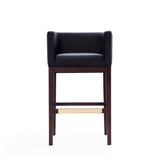 Kingsley Barstool in Black and Dark Walnut - Ornate Home