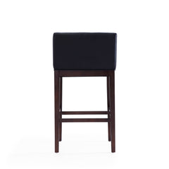 Kingsley Barstool in Black and Dark Walnut - Ornate Home