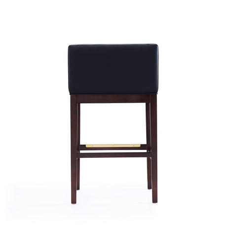 Kingsley Barstool in Black and Dark Walnut - Ornate Home