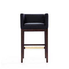 Kingsley Barstool in Black and Dark Walnut (set of 2) - Ornate Home